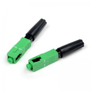 FTTH Fiber Optical Fast Connector SC APC Quick Connector Assembly Repeated Use Green