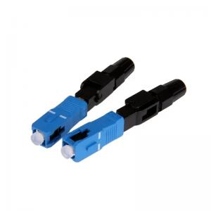 FTTH SC PC Blue Telecom Fast Connector Fiber Optical Rapid Fast Assembly Connector