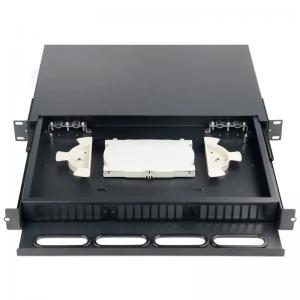 Fiber Optic 24 Port OTB Customized SC Duplex Fiber Patch Panel 1U 19'' Sliding Type Rack mount ODF Terminal Drawer Type Box