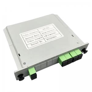 Plug-in 1:4 optical splitter PLC SC/APC,1*4 optical fiber splitter, ABS box optical fiber splitter
